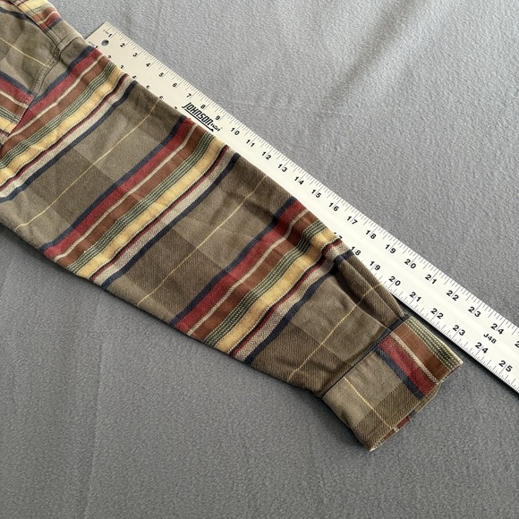 Vintage Orvis Shacket Mens L Striped Southwestern Heavy Work Shirt Oversized - Picture 8 of 15